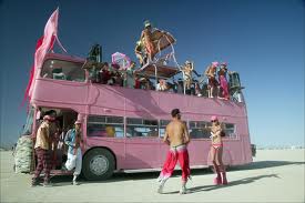 pink bus
