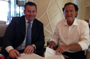 Michael Pomerance, vice president and managing director, Cerner Middle East and Africa and Raouf Khalil, founder and chief executive officer, Mobile Doctors.