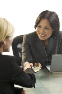 Businesswomen Shaking Hands