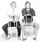 Erik and Preben Damgaard sitting on chairs