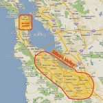 map showing Silicon Valley California