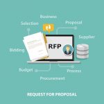 RFP request for proposal icon illustration bidding procurement process