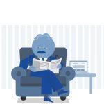 Man reading a newspaper